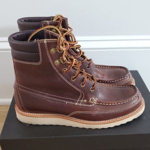 J CREW WALLACE & BARNES BYRD BOOTS MEN SIZE 8.5 HAVANA BROWN #B3633